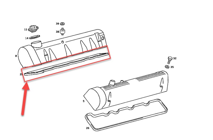 VALVE COVER GASKET RIGHT